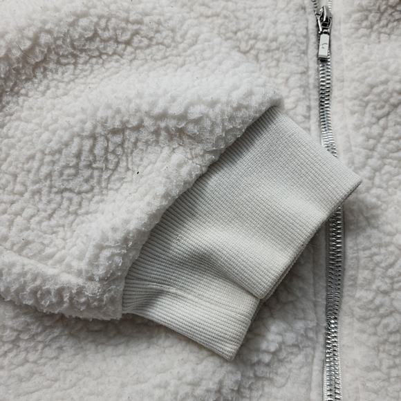 Zyia Active Flying V White Fleece Zip-Up Jacket Women's XXL - Picture 6 of 10